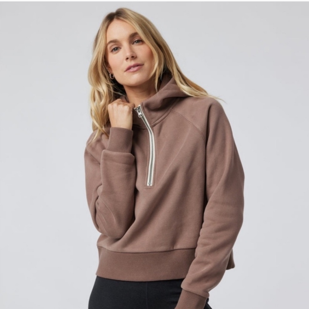 Vuori Brown Half-Zip Sweatshirt